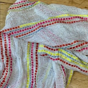 Infinity Scarf, Red White Yellow Sparkles, Boho Scarf